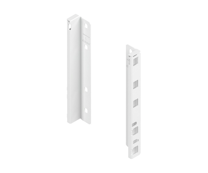 Uchwyt drewnianej ścianki tylnej MERIVOBOX, wys. E (209 mm),     prawy+lewy+jedwabiście biały mat*P/U: 25