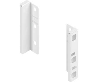 Uchwyt drewnianej ścianki tylnej MERIVOBOX, wys. K (146 mm),     prawy+lewy+jedwabiście biały mat*P/U: 25