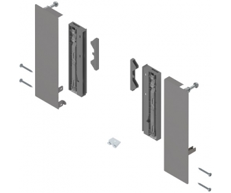 Mocowanie frontu MERIVOBOX , do szuflady wewnętrznej z elementami dekoracyjnymi, lewe/prawe szary indium mat