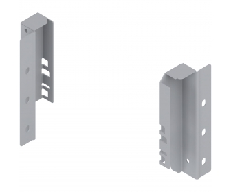 Uchwyt drewnianej ścianki tylnej TANDEMBOX, wys. B (160 mm), prawy+lewy, R9006 szara