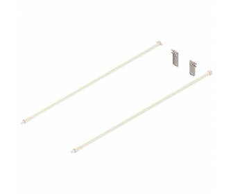 Reling podłużny METABOX, dł. 550 mm, R9001 kremowo-biała