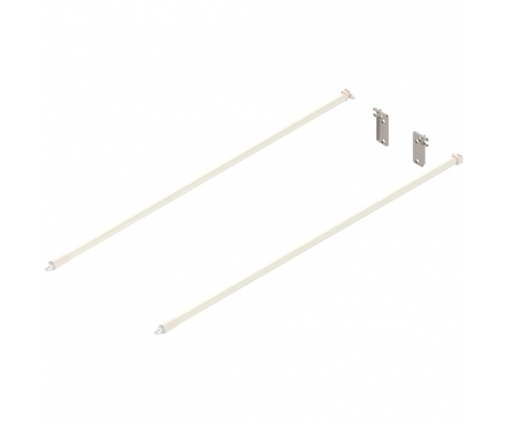 Reling podłużny METABOX, dł. 550 mm, R9001 kremowo-biała