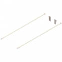 Reling podłużny METABOX, dł. 550 mm, R9001 kremowo-biała