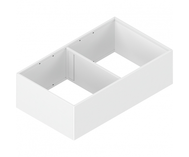 AMBIA-LINE rama do LEGRABOX szuflady z wysokim frontem, stal, od dł. 400 mm, szerokość 218 mm, jedwabiście biały mat