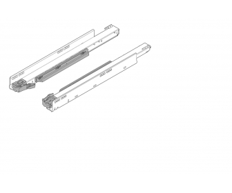 WYC. Prowadnica korpusu LEGRABOX z BLUMOTION, pełny wysuw, 40 kg, dł. 450 mm, lewa/prawa, cynkowana