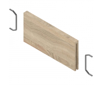 AMBIA-LINE listwa poprzeczna do szuflady standardowej LEGRABOX (ZC7SXXXRH1), w opcji drewnopodobnej, Dąb Bard. szary ST10