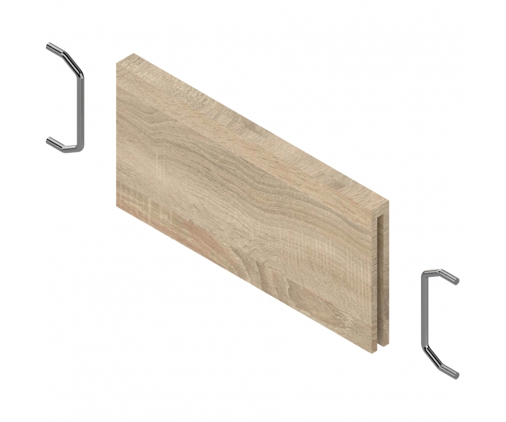AMBIA-LINE listwa poprzeczna do szuflady standardowej LEGRABOX (ZC7SXXXRH1), w opcji drewnopodobnej, Dąb Bard. szary ST10