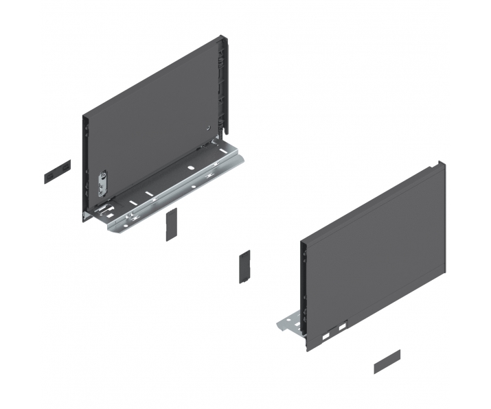 Bok LEGRABOX pure, wys. C (177,0 mm), dł. 270 mm, lewy/prawy, antracyt mat