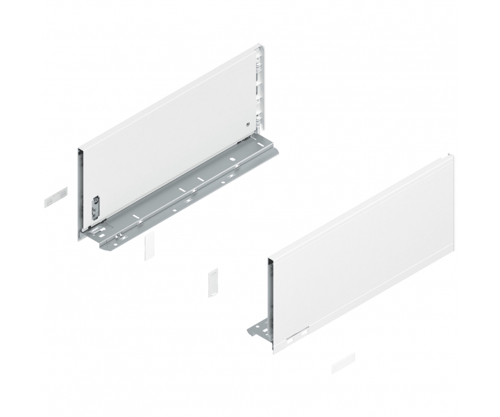 Bok LEGRABOX pure, wys. C (177,0 mm), dł. 400 mm, lewy/prawy, jedwabiście biały mat