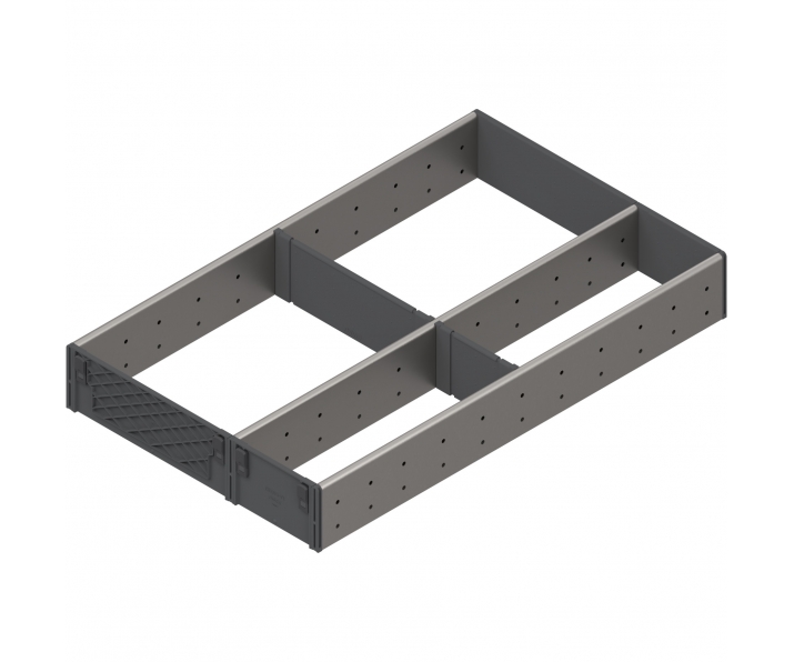 ORGA-LINE wkład z przegródkami (częściowe wypełnienie), do szuflady standardowej TANDEMBOX, dł. NL 500 mm, szer. 291 mm, inox