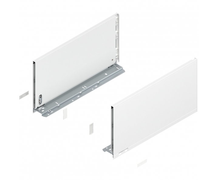 Bok LEGRABOX pure, wys. F (241,0 mm), dł. 450 mm, lewy/prawy, jedwabiście biały mat