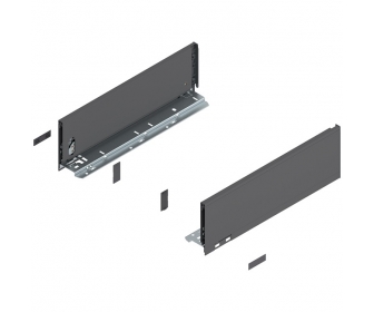 Bok szuflady LEGRABOX, wys. K (128,5 mm), dł. 400 mm, lewy/prawy, antracyt mat