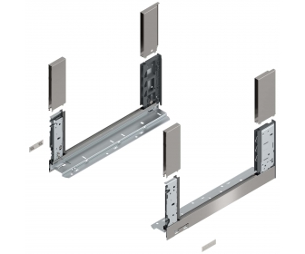 Bok LEGRABOX free, wys. C (177,0 mm), dł. 400 mm, lewy/prawy, inox-szczotk.-lakier.