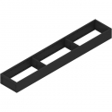 AMBIA-LINE  ramki do szuflady standardowej, do LEGRABOX/MERIVOBOX, stal, dł. 600 mm, szerokość 100 mm, czarny carbon mat