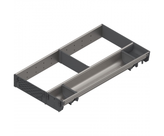 ORGA-LINE wkład kombi (częściowe wypełnienie), do szuflady standardowej TANDEMBOX, dł. NL 550 mm, szer. 289 mm, inox