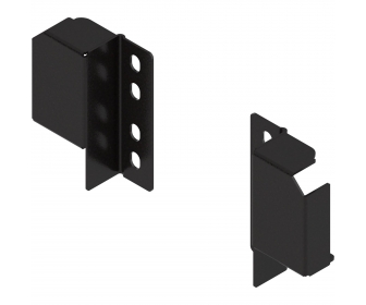 WYC. TANDEMBOX plus/antaro uchwyt relingu (tylny) regulowanego, prawy+lewy, czarna