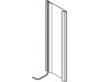 SERVO-DRIVE profil nośny  pionowe, długość 670 mm, LKH 680-689 mm, z przewodem (wystaje poniżej 800 mm), aluminium, surowa