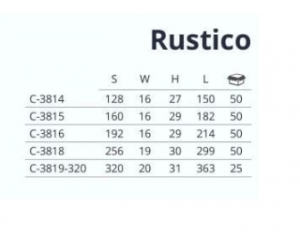 Uchwyt RUSTICO L-256 G 8 stal szczotk.