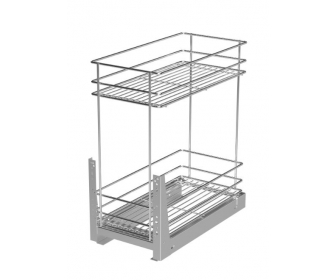 Kosz cargo mini 200 dwupoziomowy STANDARD, mocowanie dolne, P1 biały, NOMET W-2311M-200.P1