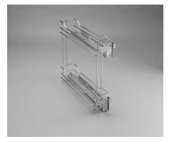 Kosz cargo 200 dwupoziomowy PRESTIGE, mocowanie boczne, prawy, G2 chrom, NOMET W-2313B-200P.G2