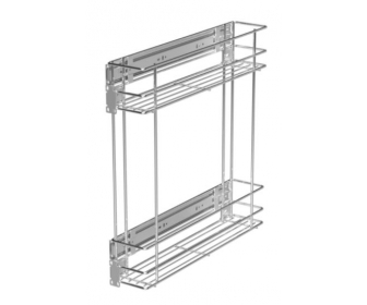 Kosz cargo 200 dwupoziomowy STANDARD, mocowanie boczne, G2 chrom, NOMET W-2313M-200.G2