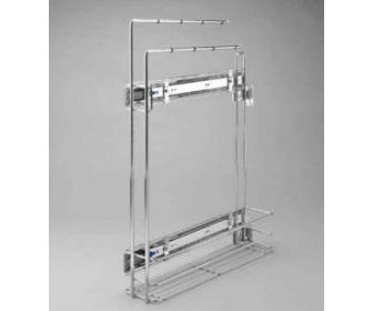 Kosz cargo mini 150 z wieszakiem na ręczniki PRESTIGE, mocowanie boczne, prawy, G2 chrom, NOMET W-2315B-150.G2