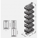 Cargo MAXI 400 4 półki 1410-1710 G2 chrom