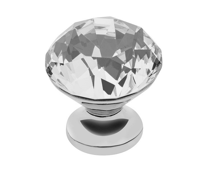 Gałka Crystal Palace B 30mm (chrom + crystal)