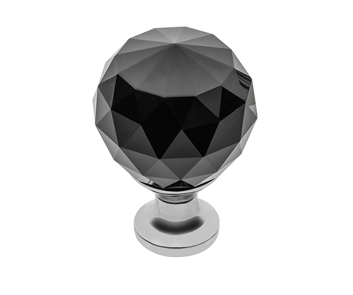 Gałka Crystal Palace A 30mm (chrome+black crystal)
