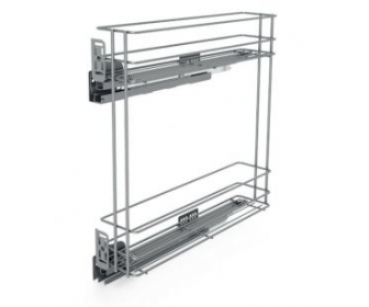 Kosz cargo 150 dwupoziomowy STANDARD PRO, mocowanie boczne, lewy, P1 biały, NOMET W-2333M-150L.P1