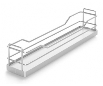 Półka do stelaża kosza cargo 150 PRESTIGE SUPREME, mocowanie boczne, P22 srebrny, NOMET W-2317KO-150.P22