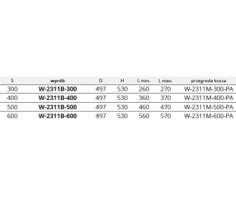 Kosz cargo mini 400 dwupoziomowy PRESTIGE, mocowanie dolne, P22 srebrny, NOMET W-2311B-400.P22