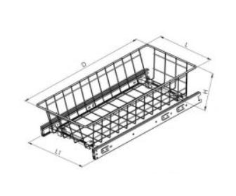 Szuflada MD NOVUM 400B P68 lakier antracyt - prowadnica kulowa H-120