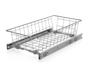 Szuflada MD NOVUM 400D P22 srebrny - prowadnica kulkowa H-200