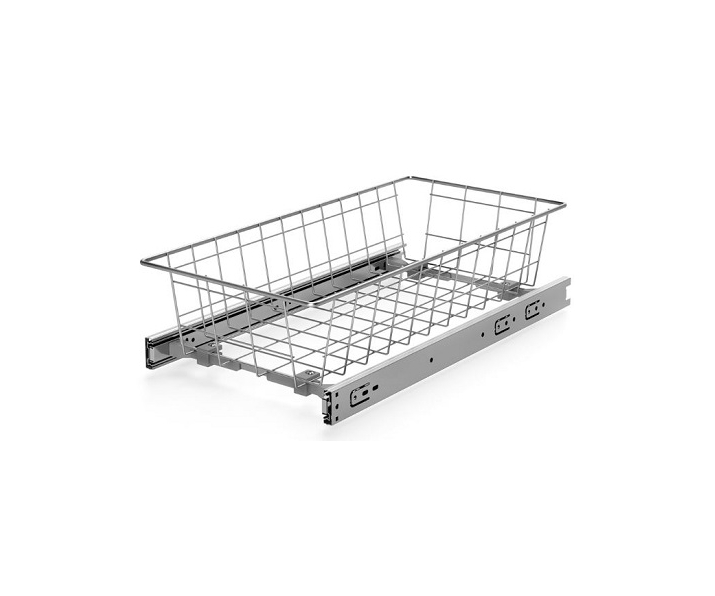 Szuflada MD NOVUM 400D P22 srebrny - prowadnica kulkowa H-200