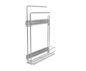 Kosz cargo mini 150 z wieszakiem na ręczniki STANDARD, mocowanie boczne, P1 biały, NOMET W-2315M-150.P1
