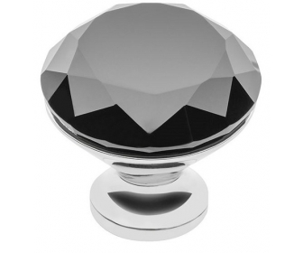 Gałka Crystal Palace B 40mm (chrom + black crystal)