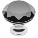 Gałka Crystal Palace B 40mm (chrom + black crystal)