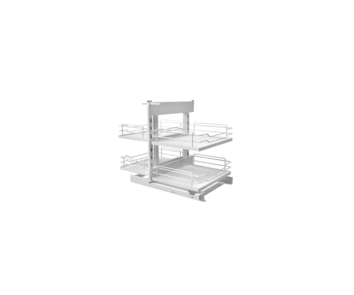 Kosz cargo narożny pełne dno MAGIC KOMFORT PRESTIGE SUPREME 800, P1 biały, NOMET W-6000D-800.P1