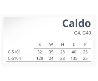 Uchwyt CALDO Lo 128mm kość słoniowa