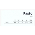 Uchwyt łupinka PASTO Lo 64mm chrom mat
