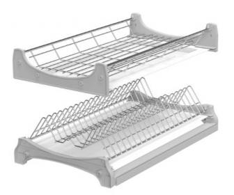 Ociekarka dwupoziomowa "lux" 600 P22 SREBRNA