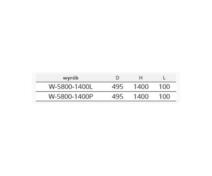 Cargo MIDI 1400 STELAŻ WĄSKI WYSOKI PRAWY P22 srebrny