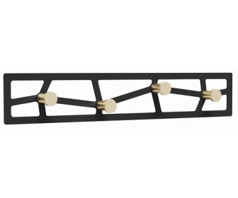 NOMET Wieszak panelowy PRATO złoto matowe-czarny mat Z-5442.TL77-P61