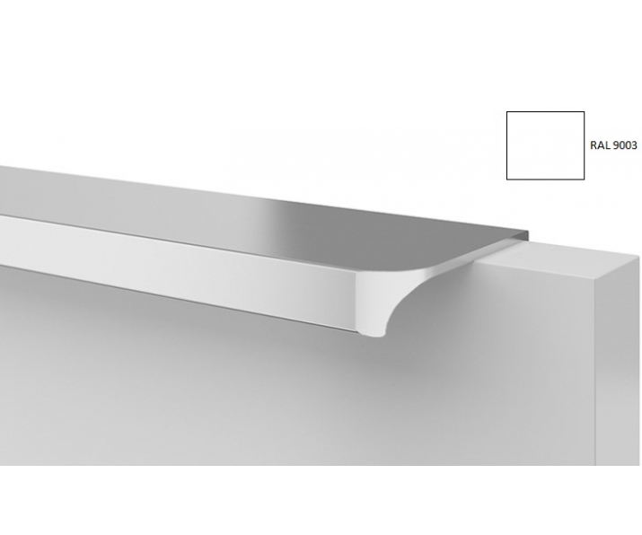 Uchwyt meblowy przykręcany U-9 R9  L-100mm BIAŁY 9003 MAT
