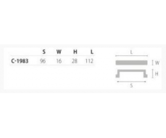 Uchwyt NYJA Lo 96mm patyna na mosiądzu