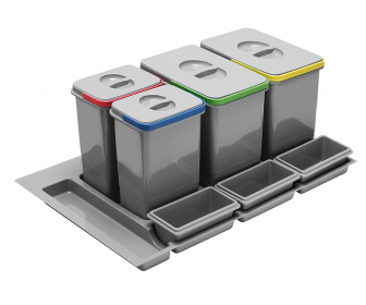 Systemy pojemników MULTINO 800 2X15L+2X7L+ 3 brytfanki antracyt