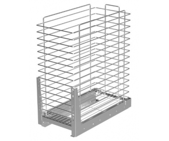Kosz CARGO na bieliznę 40 mini Jednopoziomowe z dociągiem P22 SREBRNY, NOMET W-2316M-400.P22