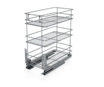 Kosz Cargo trzypoziomowy z mocowaniem dolnym, 500mm, linia STANDARD PRO, G2 chrom, NOMET W-2332M-500.G2