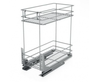 Kosz cargo 500 dwupoziomowy STANDARD PRO, mocowanie dolne, P1 biały, NOMET W-2331M-500.P1